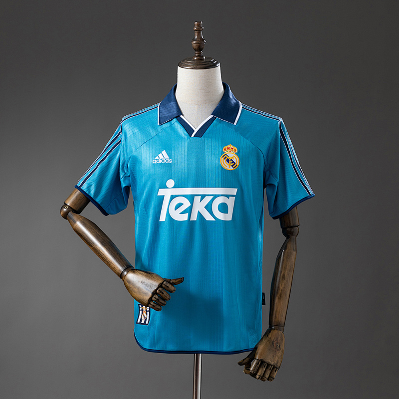 Camiseta retro de visitante del Real Madrid 99-00 (tallas S-XXL)